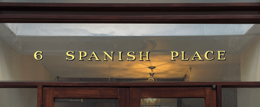 Gold leaf transom house numbers and titles,  traditional sign writing NGS