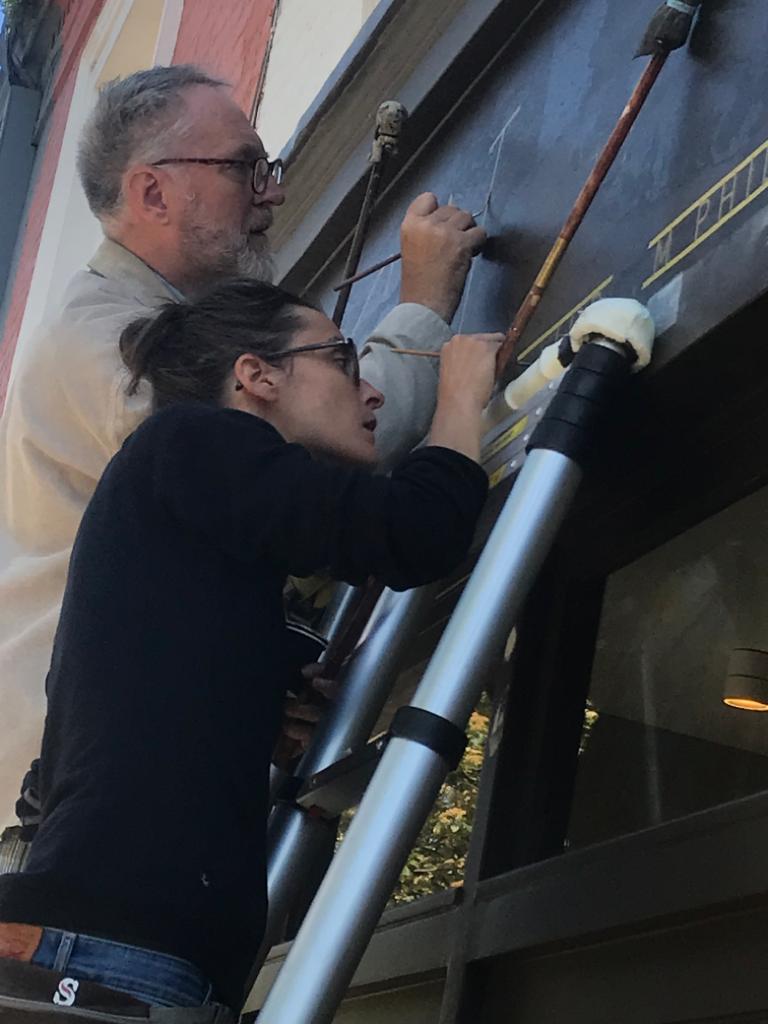 Traditional hand painted sign writers, of London, NGS Dulwich and afar...