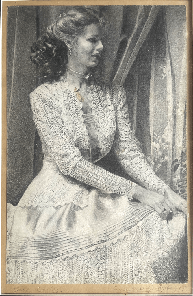 Lace Lady Nick Garrett - Size approx 330mm x 189mm